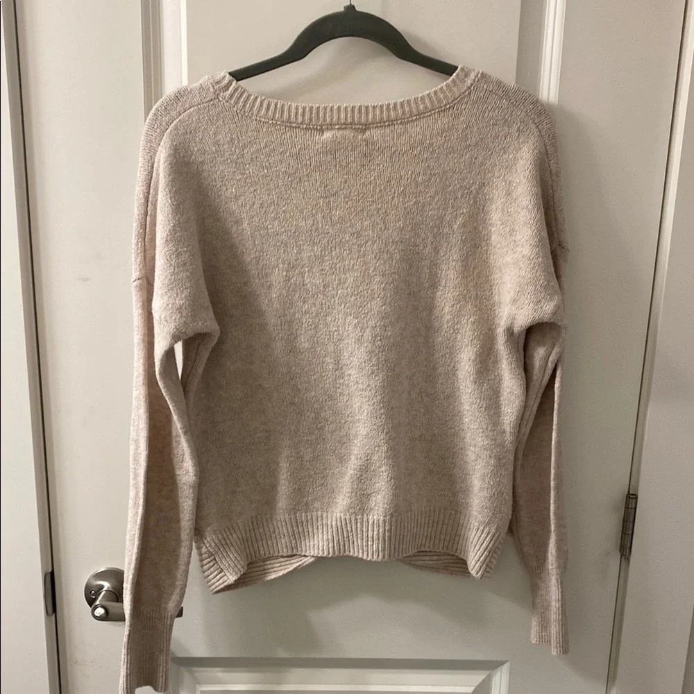 Yes Lola-Cozy Cream Crew Neck Sweater with Modern Twist - Picture 6 of 9